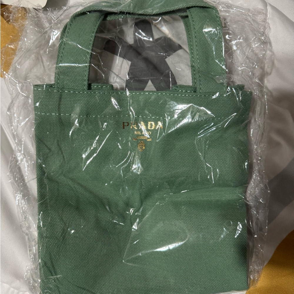 Prada Green Toilet Pouch NWB - Picture 2 of 7